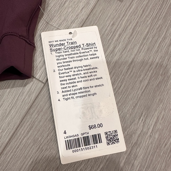 Lululemon cropped shirt - Picture 3 of 3